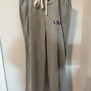 Gray LSU Sweatpants with Drawstring